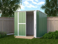 Box in Acciaio Zincato Casetta da Giardino in Lamiera 2.31 x 1.75 m x h2.02 m - 81 KG – 4.04 metri quadri - VERDE