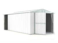 Box in lamiera garage auto Acciaio Zincato 327x611cm x h2.35m - 346KG - 19,98mq - BIANCO