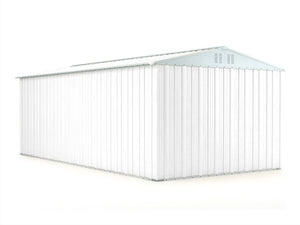 Box in lamiera garage auto Acciaio Zincato 327x611cm x h2.35m - 346KG - 19,98mq - BIANCO