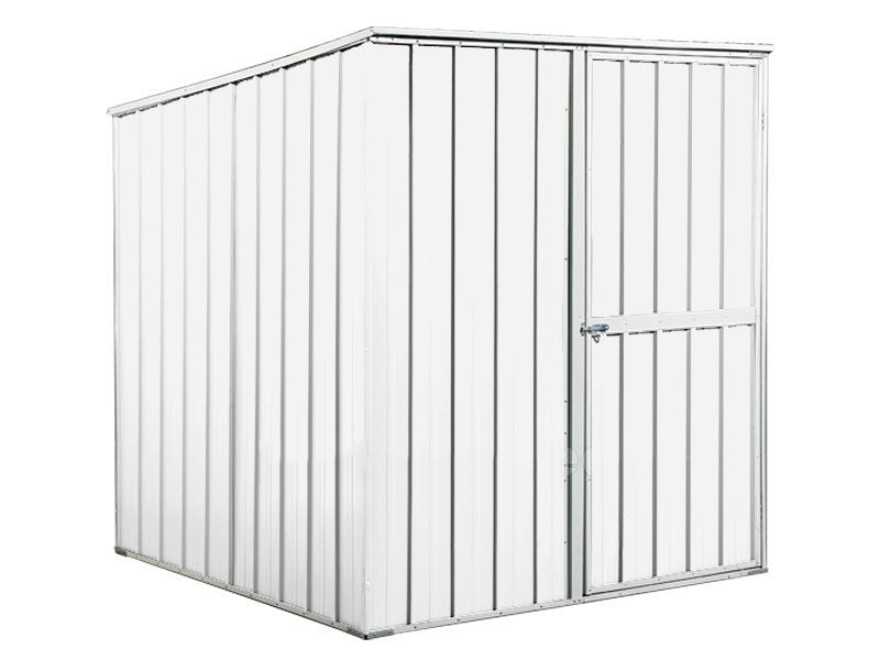 Box lamiera attrezzi casetta giardino in Acciaio Zincato 175x185cm x h1.92m - 70KG - 2,92mq - BIANCO