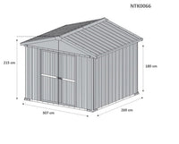 Box in lamiera zincata per esterno 327x269cm x h 215cm - 132 kg - 8,80mq BIANO