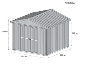 Box in lamiera zincata per esterno 327x269cm x h 215cm - 132 kg - 8,80mq BIANO