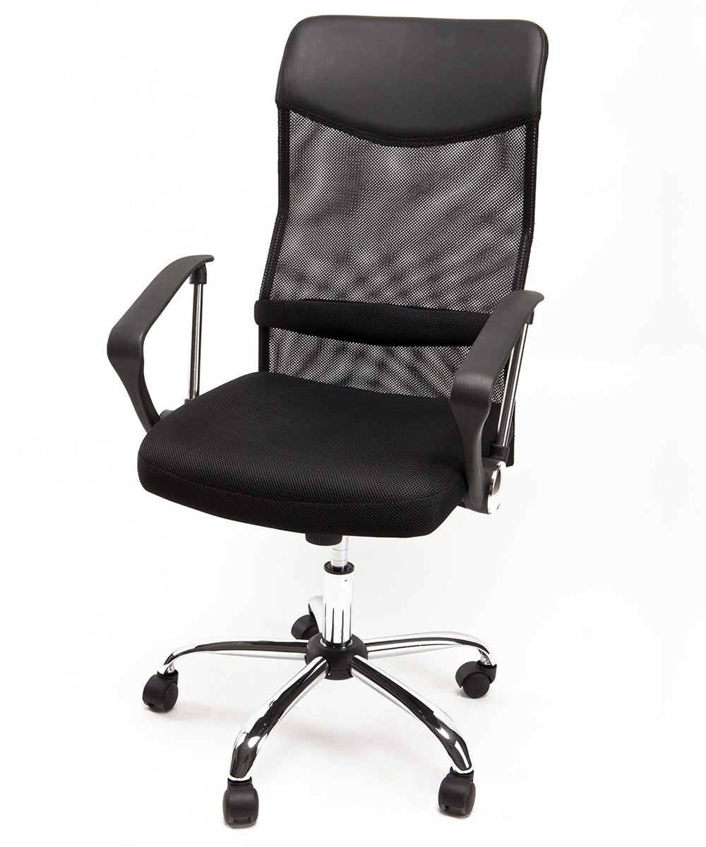 Poltrona ergonomica operativa da Ufficio in Mesh ed Ecopelle Modello Matrix