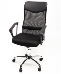 Poltrona ergonomica operativa da Ufficio in Mesh ed Ecopelle Modello Matrix