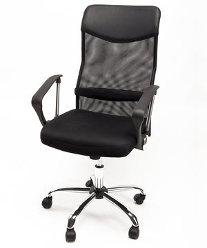 Poltrona ergonomica operativa da Ufficio in Mesh ed Ecopelle Modello Matrix