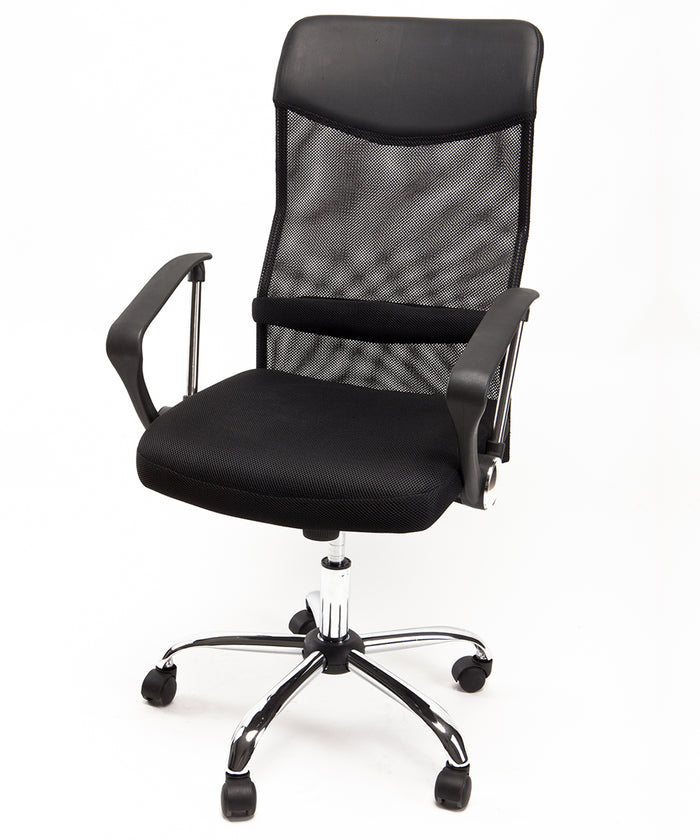 Poltrona ergonomica operativa da Ufficio in Mesh ed Ecopelle Modello Matrix