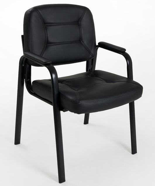 4 Sedie imbottite in ecopelle modello Easy per sala attesa ufficio ospite conferenza riunione