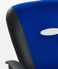 Sedia Girevole poltrona direzionale Operativa da Ufficio in Mesh Colore Nero e Blu Modello Smart