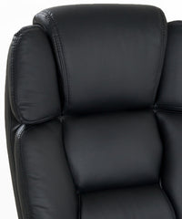 Coppia poltroncine visitatorein ecopelle nera modello King per ufficio scuola studio professionale