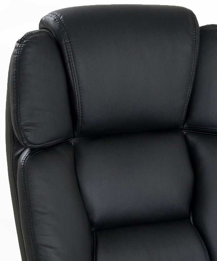 Coppia poltroncine visitatorein ecopelle nera modello King per ufficio scuola studio professionale