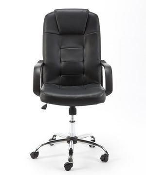 Poltrona da ufficio presidenziale ergonomica in ecopelle modello Luxor