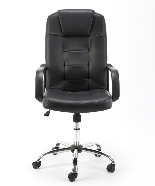 Poltrona da ufficio presidenziale ergonomica in ecopelle modello Luxor