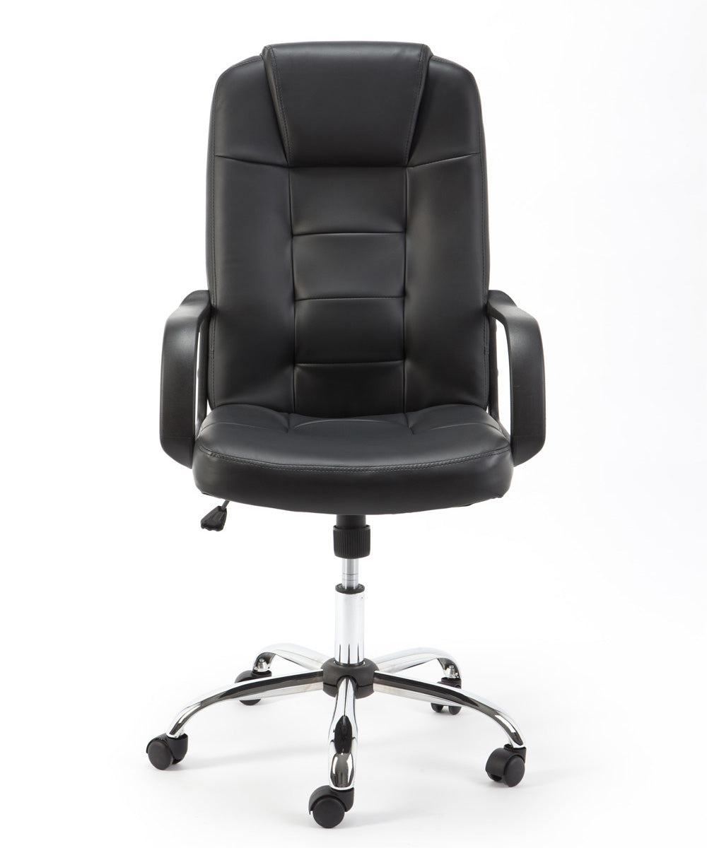 Poltrona da ufficio presidenziale ergonomica in ecopelle modello Luxor