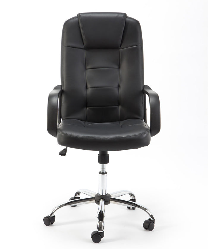 Poltrona da ufficio presidenziale ergonomica in ecopelle modello Luxor