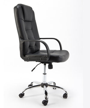 Poltrona da ufficio presidenziale ergonomica in ecopelle modello Luxor