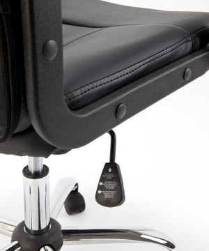 Poltrona da ufficio presidenziale ergonomica in ecopelle modello Luxor