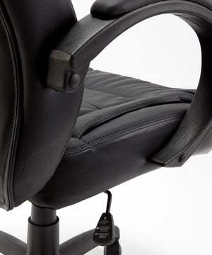 Poltrona da ufficio studio presidenziale modello President doppia imbottitura ecopelle