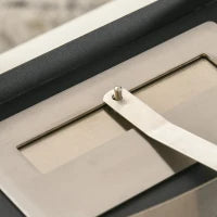 Camino Bioetanolo in Acciaio Inox, 3h di Combustione con Serbatoio 1.5L e Copertura 25m², 45x18x17 cm, Argento