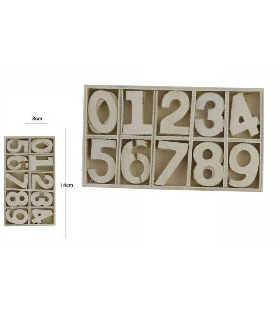 Numeri In Legno 60 Pezzi Decoupage Lavoretti Scuola 3cm Spessore 1mm Decorazioni         