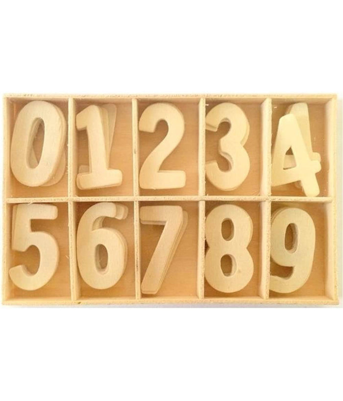 Numeri In Legno 60 Pezzi Decoupage Lavoretti Scuola 3cm Spessore 1mm Decorazioni         