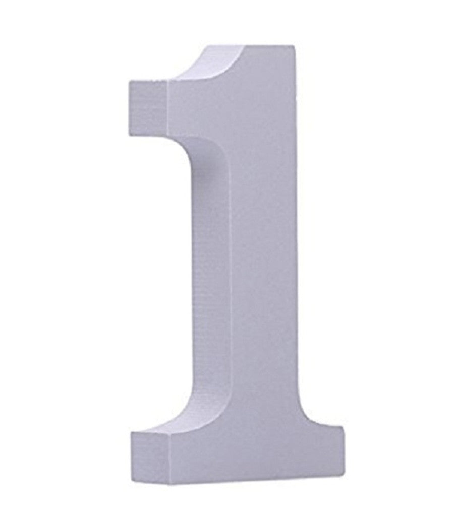 Numero 1 In Legno Bianco H 11 Cm Decorazione Confettata Compleanno Casa Wedding         