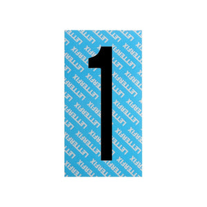 Numero Adesivo Nero Serie T80 1 Letterfix