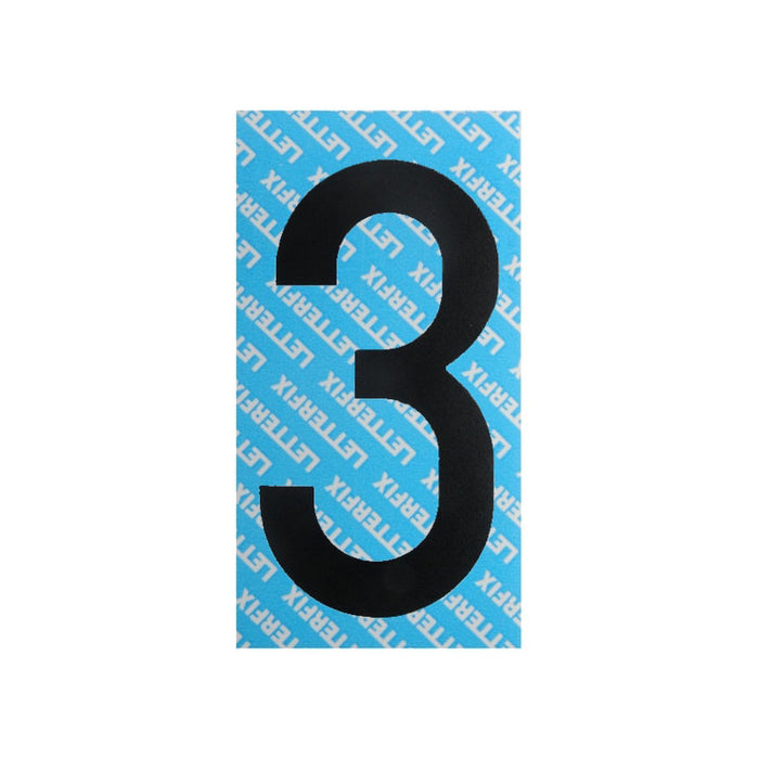 Numero Adesivo Nero Serie T80 3 Letterfix