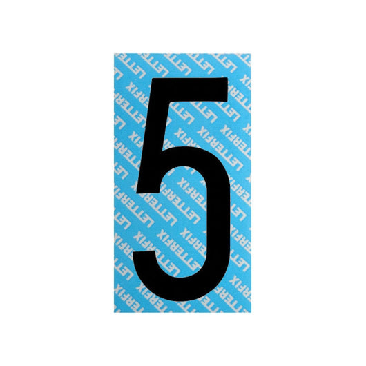 Numero Adesivo Nero Serie T80 5 Letterfix