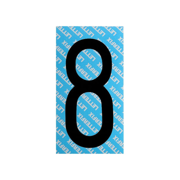 Numero Adesivo Nero Serie T80 8 Letterfix