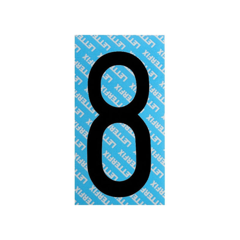 Numero Adesivo Nero Serie T80 8 Letterfix