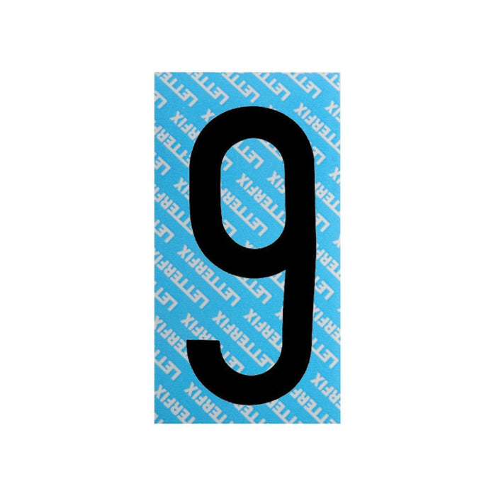 Numero Adesivo Nero Serie T80 9 Letterfix