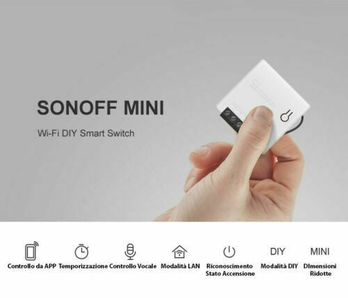 NUOVO SONOFF MINI rele' Domotica Wifi Switch interruttore Alexa Google Timer APP - Benovo