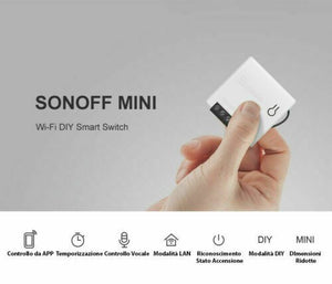NUOVO SONOFF MINI rele' Domotica Wifi Switch interruttore Alexa Google Timer APP - Benovo