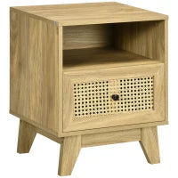 Comodino con Cassetto e Ripiano Aperto Vintage, in Legno, 45 x 39 x 56,5 cm, Legno