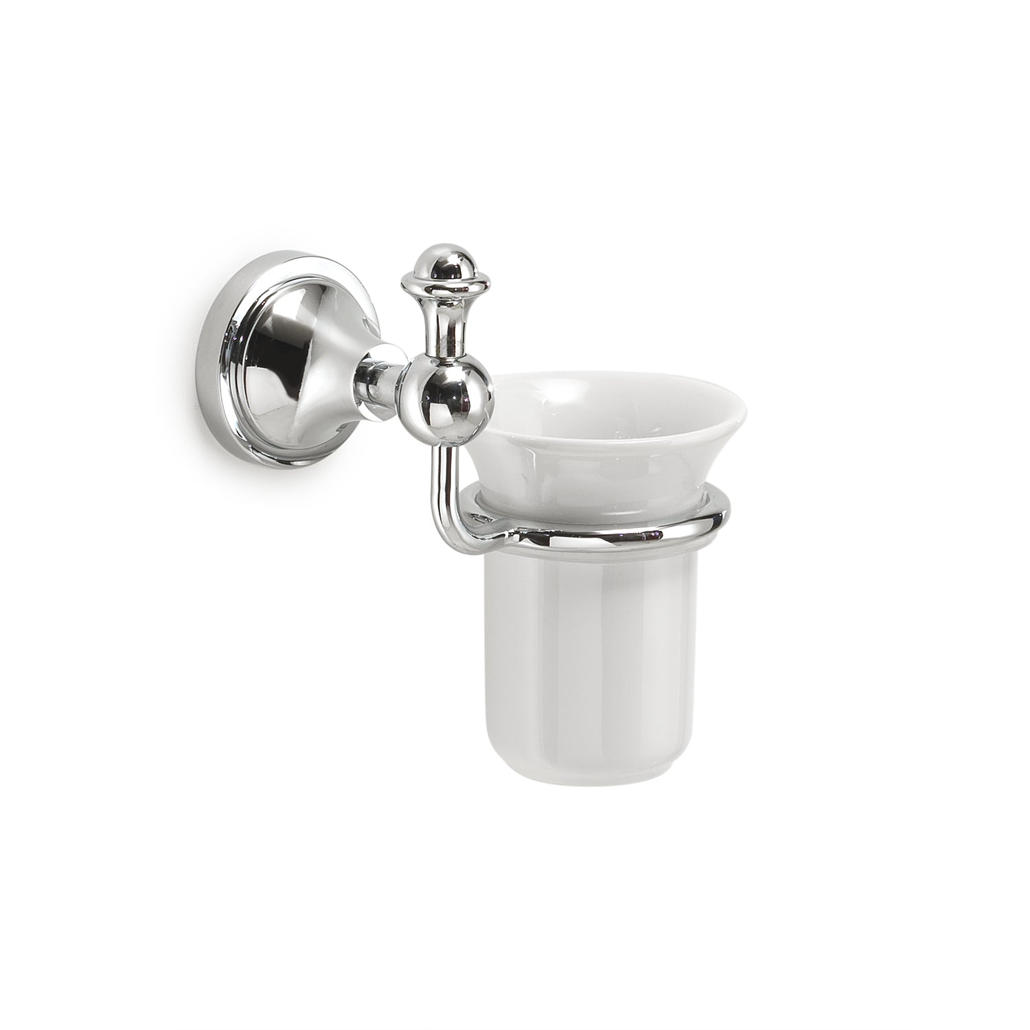 Portaspazzolini da muro in acciaio inox e Cromall NV10 Gedy serie NEVIS Cromato