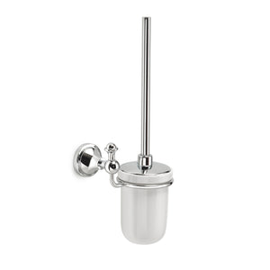 Scopino WC con ciuffo in setole da muro in acciaio inox e Cromall NV33-03 Gedy serie NEVIS Cromato