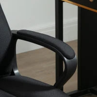 Poltrona da Ufficio Massaggiante ad Altezza Regolabile, 60x74x106-116cm, Nera