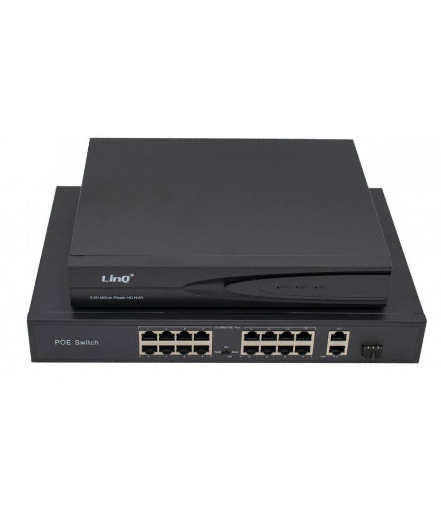 Nvr 16ch Canali Rec&live Full Hd 1080p Wifi H.264 H.265 Switch Poe 5mpx Nvr1616         