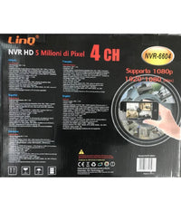 Nvr 4ch Canali Registratore Rec&live Full Hd 1080p Wifi H.264 H.265 P2p Nvr-6604         