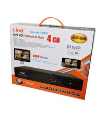 Nvr 4ch Canali Registratore Rec&live Full Hd 1080p Wifi H.264 H.265 P2p Nvr-6604         