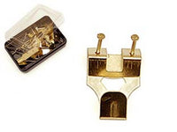 ganci x ottonati con chiodini - n.3 in conf.5 pz. cod:ferx.fer1632