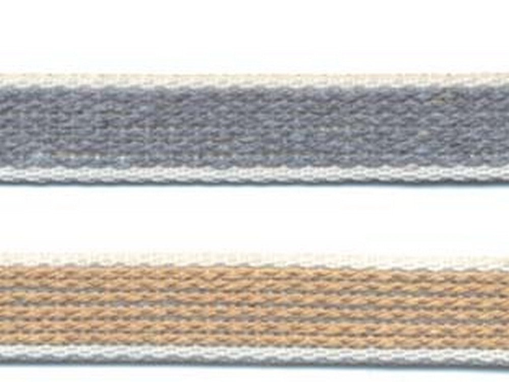 cintino cotone avana e grigio per avvolgibili - mt.50x mm.18h. in rotolo cod:ferx.fer3469