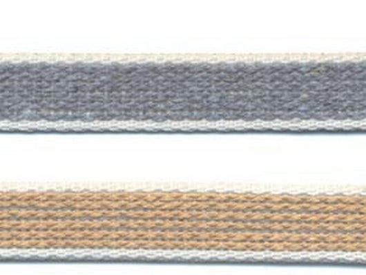 cintino cotone avana e grigio per avvolgibili - mt.50x mm.18h. in rotolo cod:ferx.fer3469