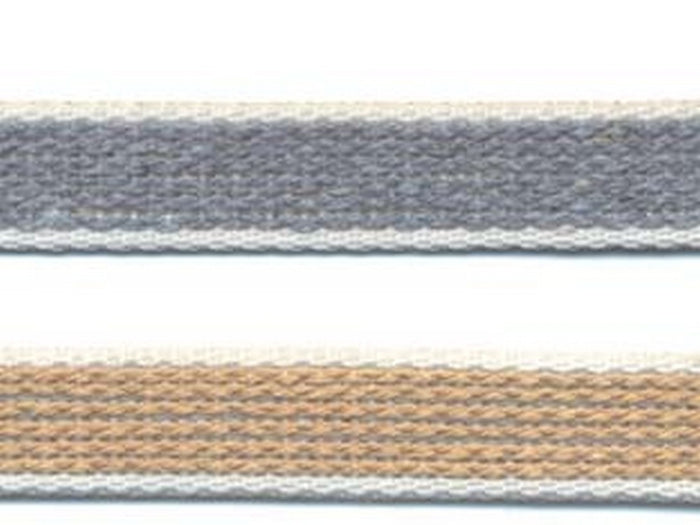 cintino cotone avana e grigio per avvolgibili - mt.50x mm.18h. in rotolo cod:ferx.fer3469