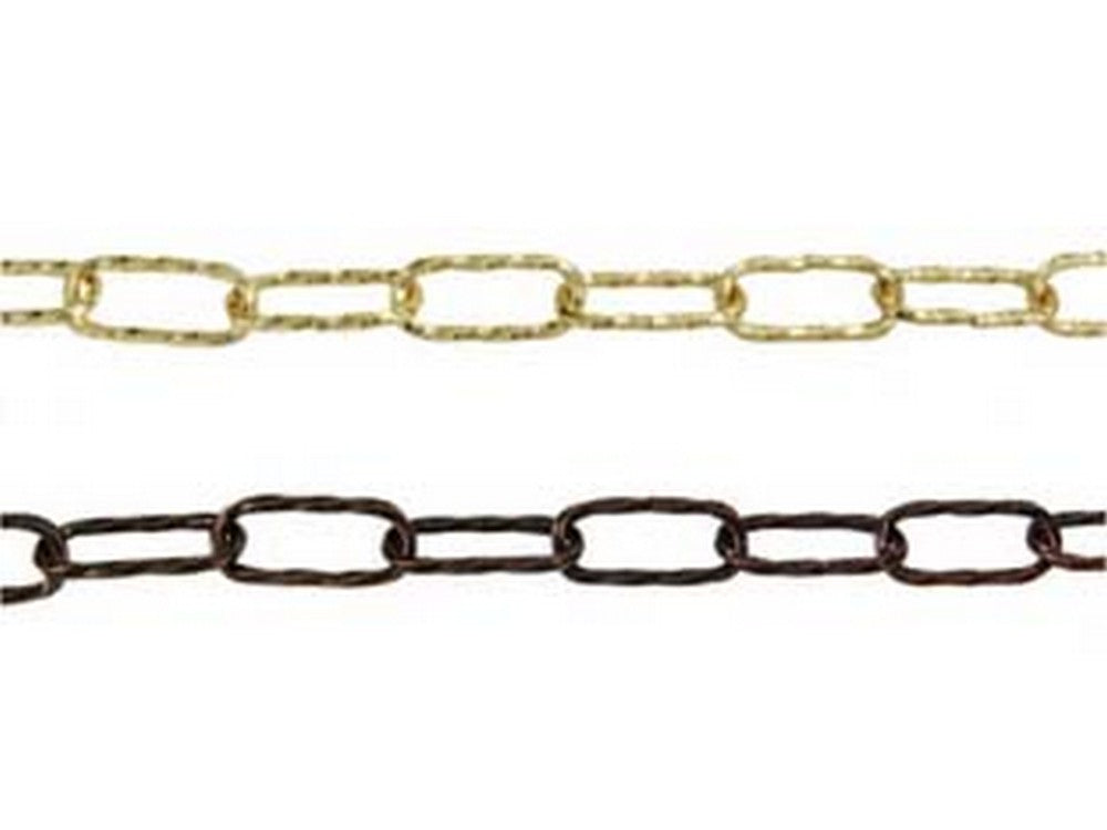 catena ritorta per lampadari - ø mm.3,5x45x20 in ferro ottonato cod:ferx.fer4114