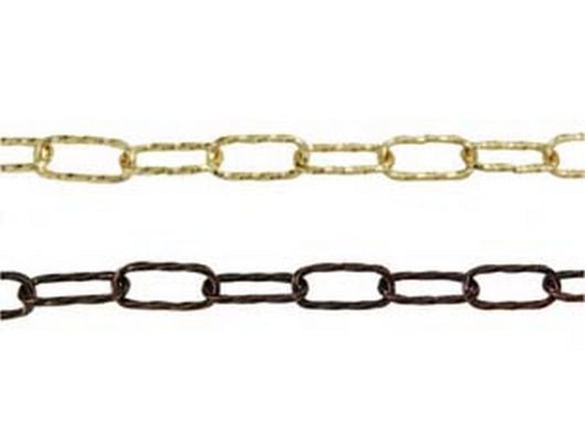 catena ritorta per lampadari - ø mm.3,5x45x20 in ferro bronzato cod:ferx.fer4121