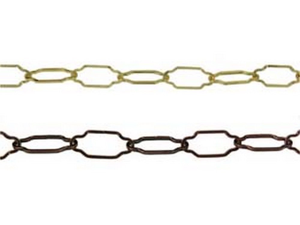 catena sagomata per lampadari - ø mm.2,5x44x20 in ferro bronzato cod:ferx.fer4145