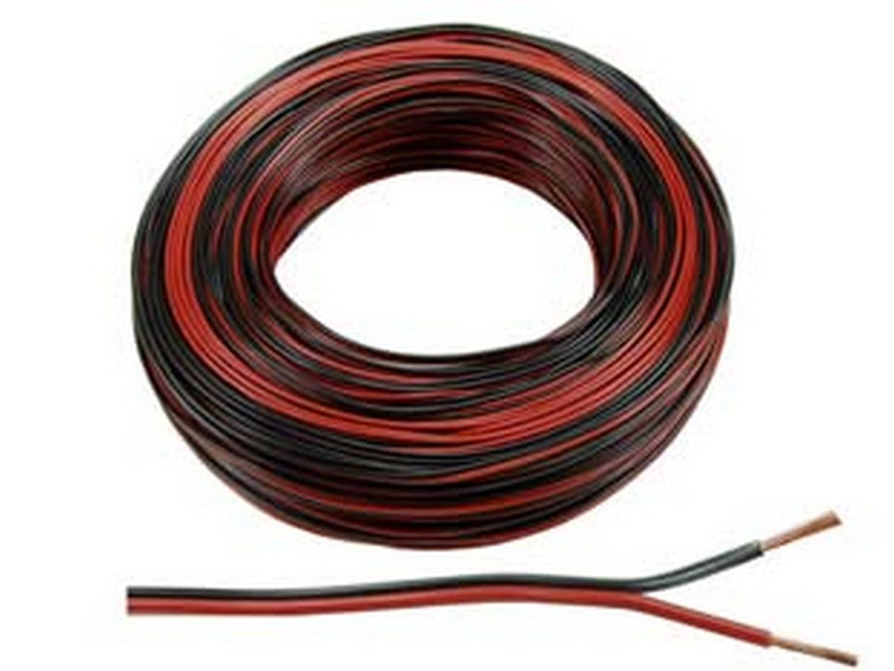 cavo elettrico bipolare piattina per altoparlanti rosso/nero - 2x mmq.0,75  cod:ferx.fer9355