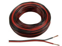 cavo elettrico bipolare piattina per altoparlanti rosso/nero - 2x mmq.0,75  cod:ferx.fer9355