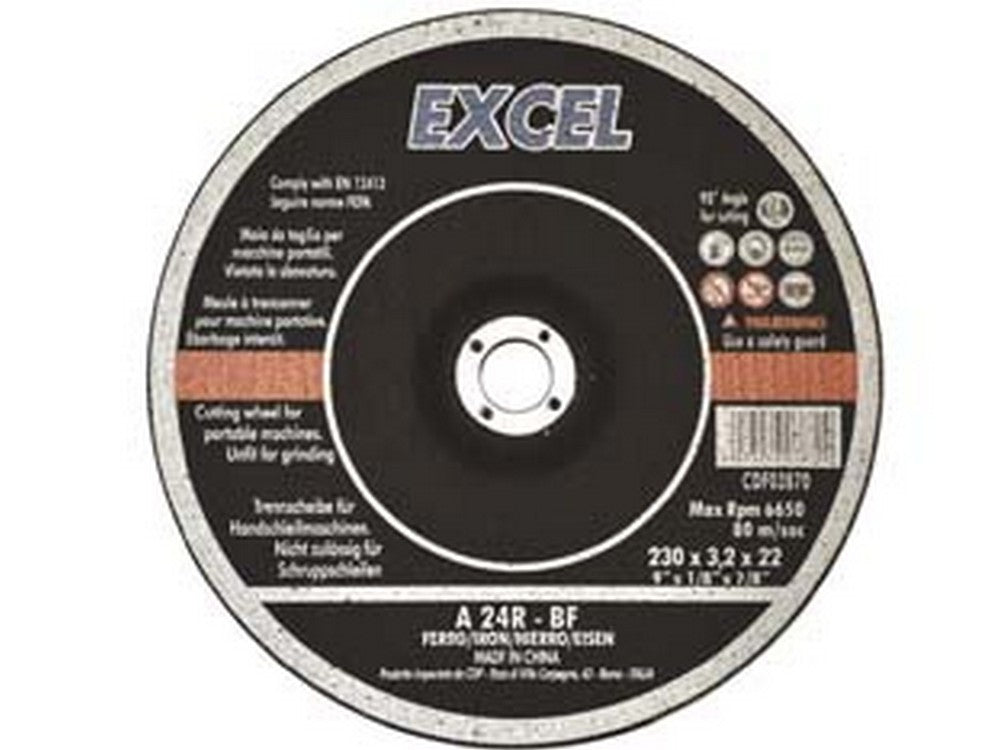 dischi taglio sgrosso centro depresso ferro  mm.230  mm230x6,4 cod:ferx.fer154970